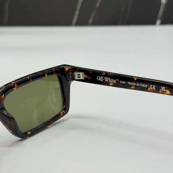 NEW OFF-WHITE OERI13A WARREN 6055 SUNGLASSES UNISEX HAVANA SQUARE EYEWEAR - Picture 8 of 10